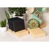 Juvale 2 Pack Wood Coaster Holders, Display Stand Hold Up to 8 Coaster, 3.9-Inch, for Home Decoration, Gift - 3 of 4