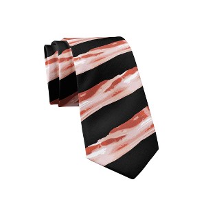 Crazy Dog T-Shirts Bacon Tie Funny Neckties for Men Cool Novelty Ties for Guys Hilarious Nerdy Graphic Necktie - 1 of 4