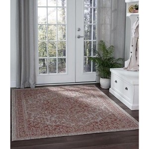 Area Rug Ultra-Thin Moroccan Area Rug Non-Slip Non Shedding Area Rug Low-Pile Indoor Outdoor Throw Rug - 1 of 4