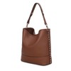 MKF Collection Wren Vegan Leather Women’s Hobo with Pouch and Wristlet Wallet by Mia K- 3 pieces - Cognac - 3 of 4