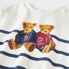 Baby Boys' 2pc Teddy Bear Fleece Sweatshirt & Pants Set - Off-White - 3 of 4