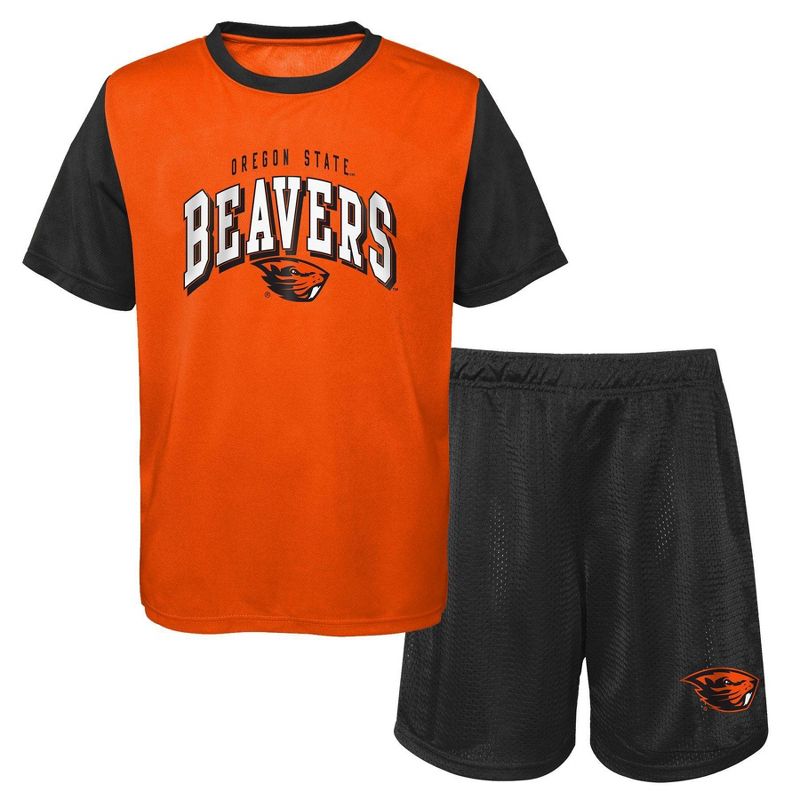 NCAA Oregon State Beavers Toddler Boys&#39; T-Shirt &#38; Shorts Set, 1 of 4