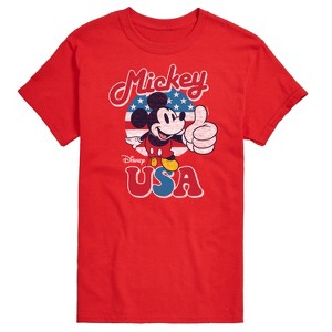 Men's - Disney - Mickey Mouse USA Flag Thumbs Up Short Sleeve Graphic T-Shirt - 1 of 4