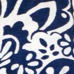 navy scroll medallion