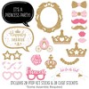 Big Dot of Happiness Little Princess Crown - Pink and Gold Princess Baby Shower or Birthday Party Photo Booth Props Kit - 20 Count - 2 of 4