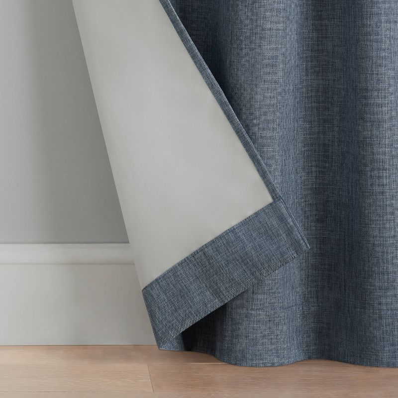 Kids' 100% Blackout Chambray Grommet Curtain Panel - Eclipse, 4 of 8