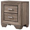 PAGED Nightstand Modern Side Table with 2 Storage Drawers and Open Shelf, Bedside Cabinet for Bedroom, Living Room - 2 of 4