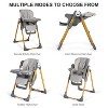 Kinder King Foldable 3 in 1 High Chair for Babies & Toddlers, Converts to Toddler Chair, Adjustable Height, Recline, Double Trays, Easy to Clean, Gray - 2 of 4
