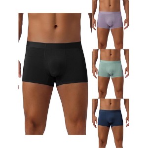 INSPIRE CHIC Men's 4 Pack Underwear Soft Solid Color Basic Boxer Briefs - 1 of 4