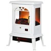 HOMCOM 23" Electric Infrared Fireplace Stove, Freestanding Fireplace Heater with Realistic Flame, Adjustable Temperature, Timer, Remote Control - 4 of 4