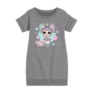 - LOL Surprise! - B-Day B.B. Besties Celebrate Birthdays Graphic Short Sleeve Fleece Dress - 1 of 3