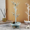 Rotating Tree-Shaped Jewelry Stand with Storage Base, Multi-Tier Hanging Organizer for Rings, Earrings, Necklaces Bracelets - 2 of 4
