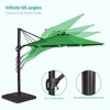 Sonkuki Outdoor 11Ft Aluminum LED Cantilever Patio Umbrella with Base for Patio Deck Garden - 4 of 4