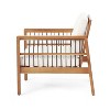 Christopher Knight Home Elias Outdoor Acacia Wood and Iron Club Chair with Cushions - 4 of 4