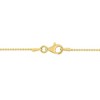 EVERLY JEWELRY | Yellow Plated Sterling Silver Blue and White Enamel Dancer Charm Necklace, 20-inch - 2 of 4