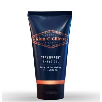 King C. Gillette Men's Transparent Shave Gel with White Tea and Argan Oil - 5oz