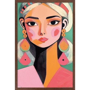 Trends International Reinders: Portraits - Vibrant Woman II Framed Wall Poster Prints - 1 of 4