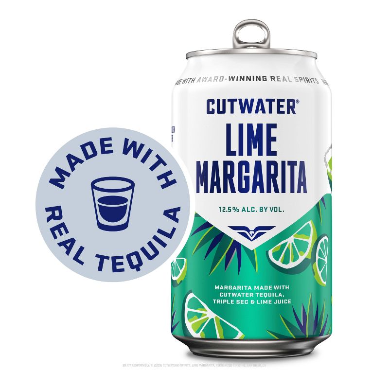 Cutwater Lime Tequila Margarita Cocktail - 4pk/12 fl oz Cans, 5 of 13