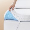 3 in. Gel Memory Foam Mattress Topper with Bamboo Cover White/Gray- Breathable & Supportive - 4 of 4