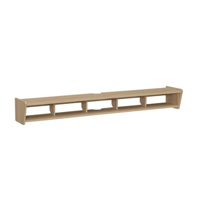 65" MDF Modern Wall-Mounted Floating TV Stand with Open Cubbies, Cord Management, and Minimalist Design for Living Room and Bedroom