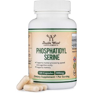 Phosphatidylserine - 120 x 150 mg capsules by Double Wood Supplements - Supports Focus and Attention - 1 of 4