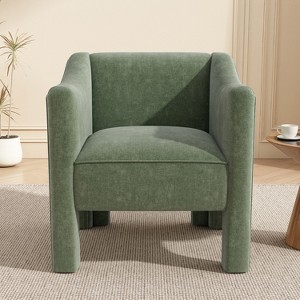 Christopher Knight Home Adela American Modern Chenille Upholstered Accent Chair with Barrel Backrest - 1 of 4