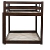 NicBex Twin Over Twin Bunk Bed with Safety Guardrail,Solid Rubber Wooden Loft Bed with Built-in Ladder,Noise Reduced Bunk Beds for Bedroom - 4 of 4