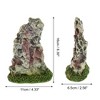 Unique Bargains Aquarium Terrariums Mountain for Fish Tank Landscape Decoration White Green 6.3" Height 1pcs - 4 of 4
