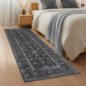 Washable Rug Vintage Rug with Non Slip TPR Backing, Traditional Oriental Carpet - 1 of 4