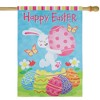 Northlight Happy Easter Bunny with Eggs Outdoor House Flag 28" x 40" - 3 of 4