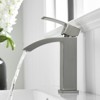 Gulches Brushed Nickel Bathroom Faucet,Faucet for Bathroom Sink, Single Hole Bathroom Faucet Modern Single Handle Vanity Basin Faucet - 2 of 4
