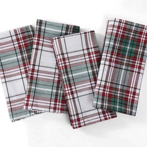 Avanti Linens Holiday Plaid 4-Pack Napkin Set - 1 of 2