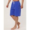 Lars Amadeus Men's Summer Solid Drawstring Elastic Waist Swim Beach Board Shorts - 2 of 4