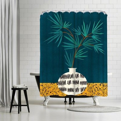 Americanflat Night Palm by Modern Tropical 71" x 74" Shower Curtain