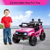 Electric Car for Kids, 12V Ride on Truck Car with Remote Control Spring Suspension, LED Lights, Music, 3 Speeds - 3 of 4