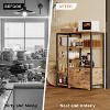 Bakers Rack with Storage Cabinet,5-Tier Coffee Bar with Shelves,Farmhouse Microwave Oven Cart Stand,Kitchen Storage Shelf with Cabinet - 4 of 4