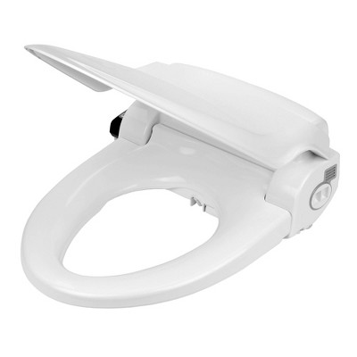 White Heated Electric Bidet Toilet Seat with Remote Control