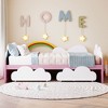 Twin Size Platform with Clouds and Rainbow Decor - 2 of 4