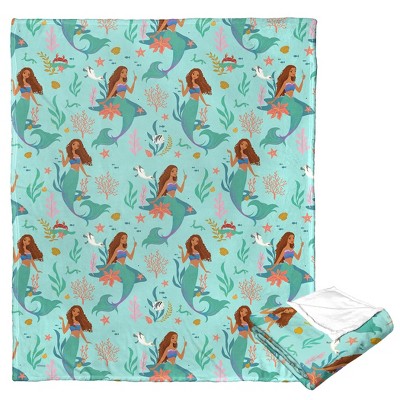 Disney Little Mermaid Seaform Sweetheart Silk Touch Throw Blanket