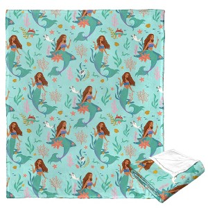 Disney Little Mermaid Seaform Sweetheart Silk Touch Throw Blanket - 1 of 4