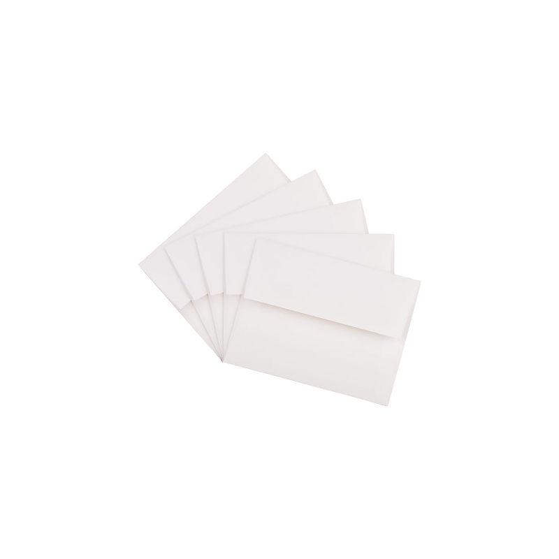 JAM Paper A2 Strathmore Invitation Envelopes 4.375 x 5.75 Bright White Linen 66670I, 3 of 5