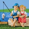 Collections Etc Hand-Painted Fishing Kids Step Sitter Garden Sculpture NO SIZE - 2 of 3