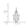 Black Bow Jewelry 14k White Gold Indiana Hoosiers NCAA Extra Small Pendant - 2 of 3