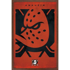 Trends International NHL Anaheim Ducks - Logo 25 Framed Wall Poster Prints - 1 of 4