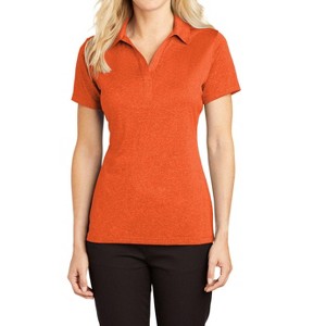 Mafoose Ladies Casual Moisture-Wicking Heather Contender Short Sleeve Polo Shirt - 1 of 4
