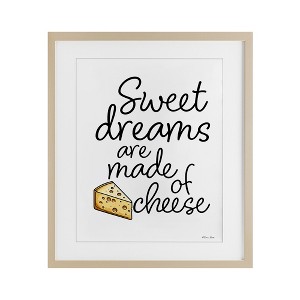 Stupell Industries Sweet Dreams Are Made Of Cheese Framed Print Under Glass Art - 1 of 4