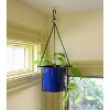 ACHLA Designs 10.5" Wide Indoor/Outdoor Cylindrical Galvanized Vera Hanging Planter Pot French Blue: Steel Construction, Ceiling Mount - 3 of 4
