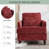MOONMISS Mid Century Modern Arm Chairs with Studded, Solid Wood Frame,for Bedroom,Reading - 4 of 4