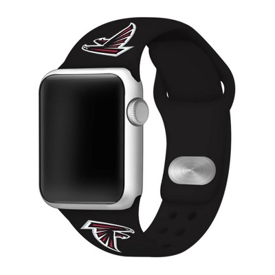 NFL Atlanta Falcons Apple Watch Compatible Silicone Band 42mm - Black