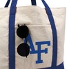 U.S. Air Force Academy Fighting Falcons Primary Logo Canvas Tote Bag With External Pocket, Reusable Shoulder Bag for Shopping, School, Beach, Royal - 2 of 4